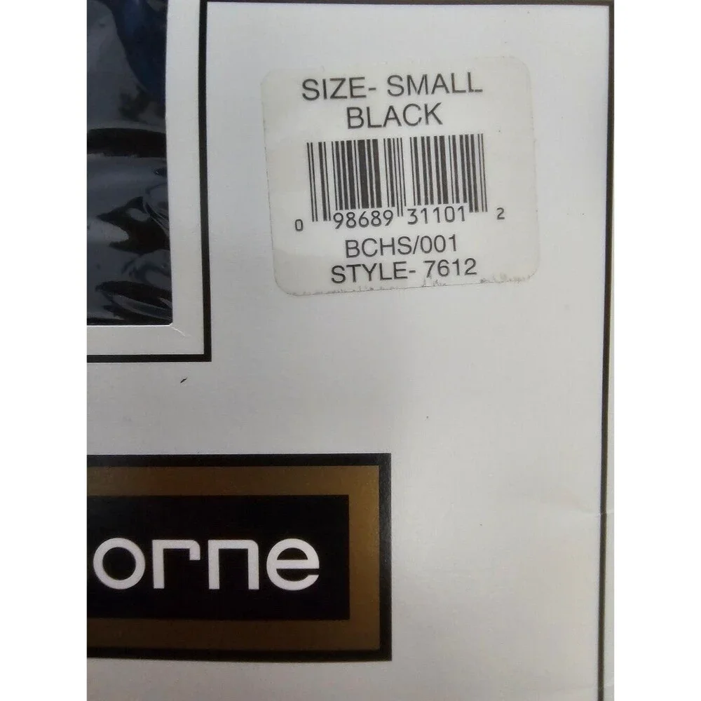 Vintage Liz Claiborne Pantyhose Small Black Silky Sheer USA Deadstock NIP 90s
